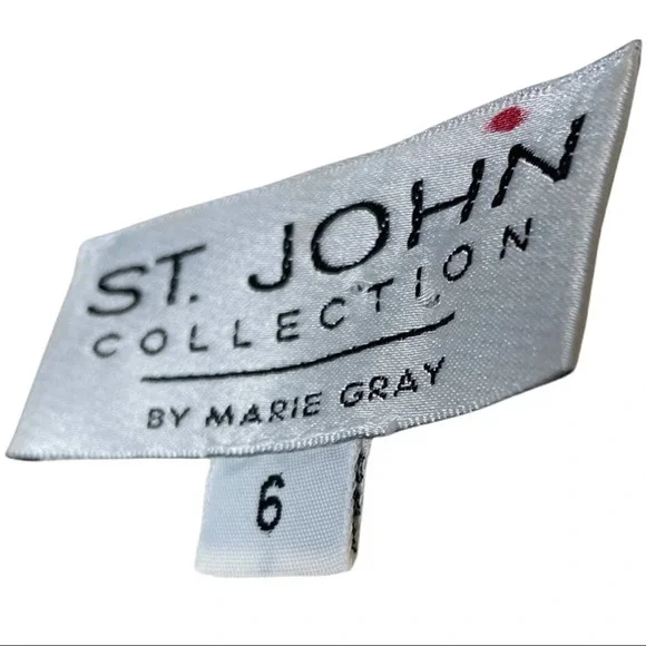 ST. JOHN by Marie Grey Santana Knit VINTAGE matching outfit sz 6! Skirt & button - Picture 3 of 11